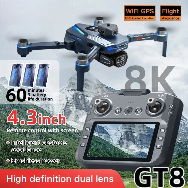 Drone App Rc Fpv - Original GT8 Drone 8K Professional Dual
