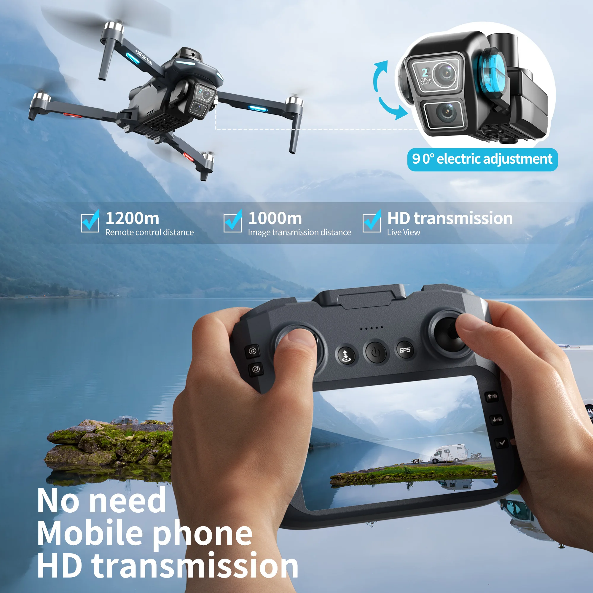 Original XT606 Drone Professio - Drone App Rc Fpv ulasan dan harga