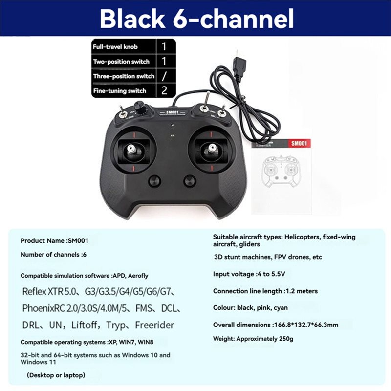 SQPP-FS-SM001 6CH For RC FPV D - Drone Rc Simulator ulasan dan harga