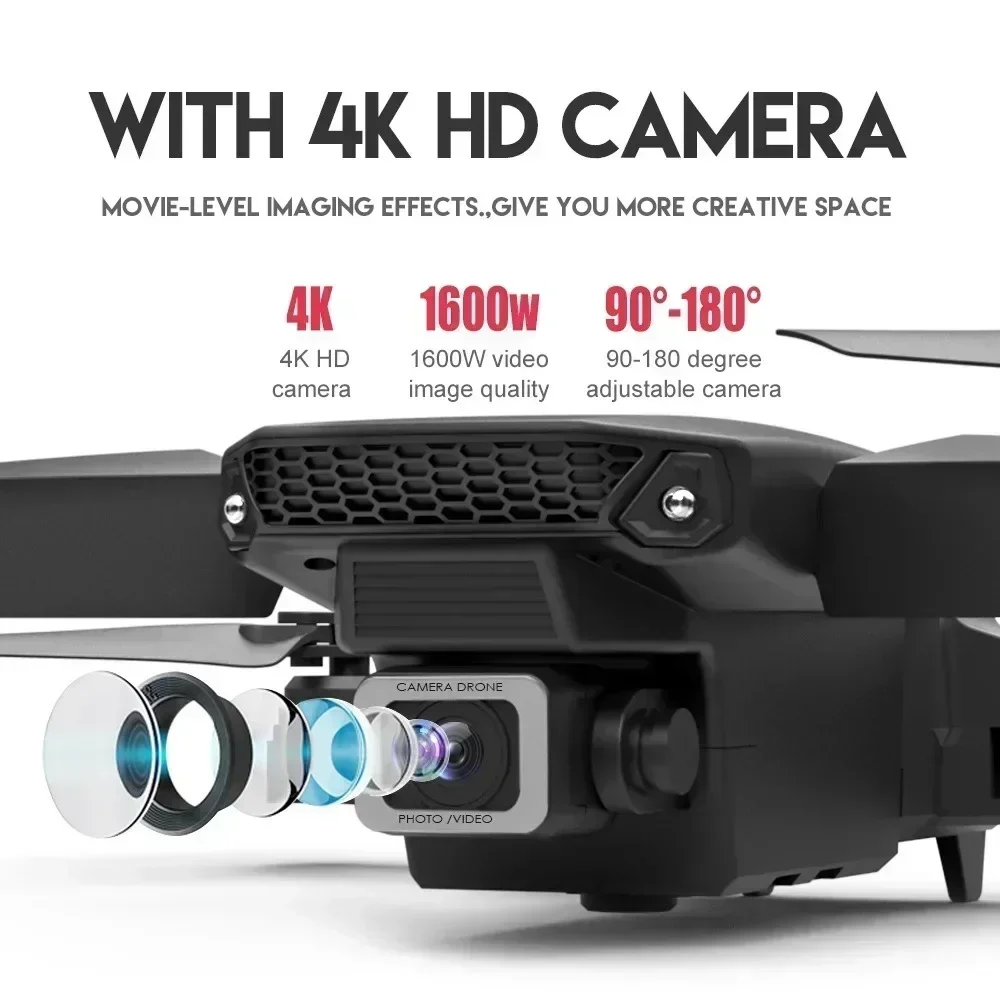 E88 Pro WIFI FPV Drone Wide An - Drone App Rc Fpv ulasan dan harga