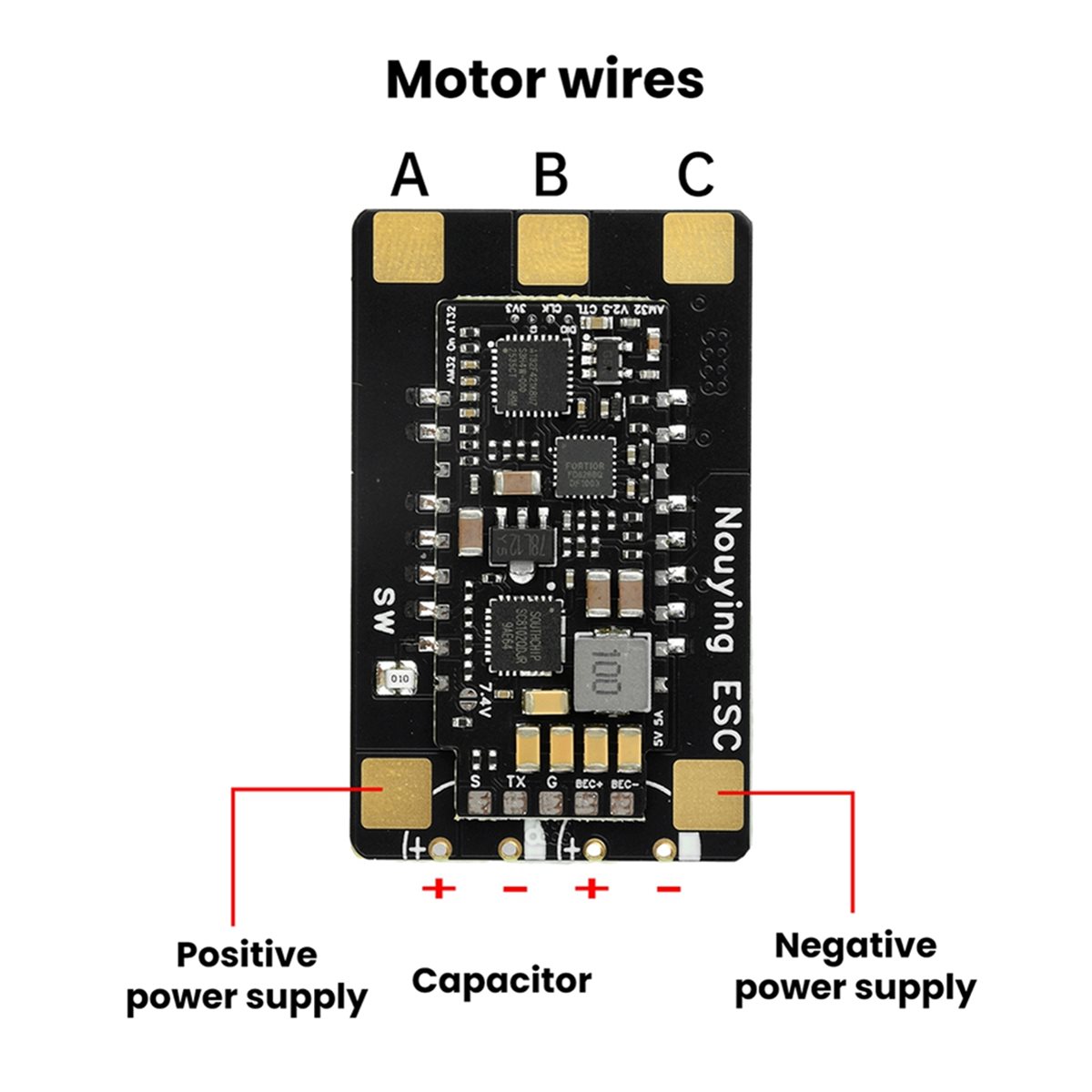 Y1320A*☀▃3-8S AM32 ESC Brushle - Drone Motor Rc Car ulasan dan harga