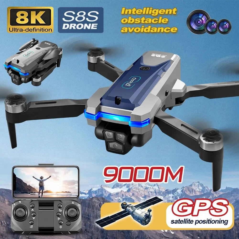 S8S GPS Drone 5G Wifi 8K HD Du - Drone App Rc Fpv ulasan dan harga